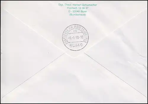 Aérodrome de Lahr au réseau postal de nuit, avion Bf SSt Larh 5.1.1998