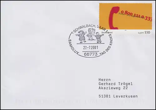 2164 Kinder- und Jugendtelefon, EF Bf SSt Schwalbach Tag des Kindes 27.7.2001
