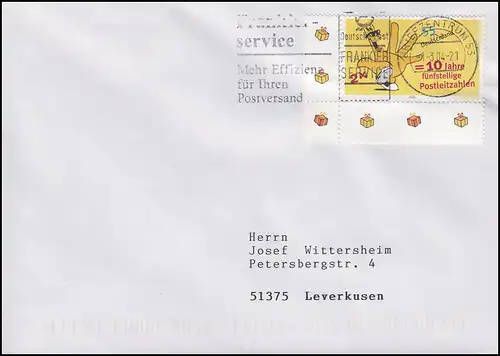 2344 Neue Postleitzahlen, Bf Frankierservice - Mehr Effizient BZ 53 - 1.3.2004