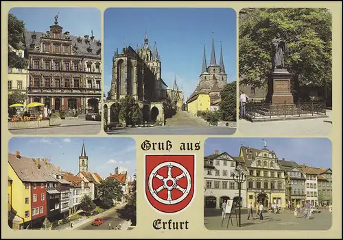1716 Thüringen EF AK Gruß aus Erfurt, BZ 99 Thüringentag in Erfurt 7.9.2000