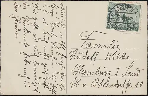 740 Messe Leipzig Horloge EF Carte Pentecôte de la Penchée BERLIN N 10.5.40 à Hambourg