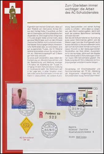 Poste de terrain Suisse AC Service de protection FP 62 - FELDPOST POSTE DE CAMPAGNE 62-205.94