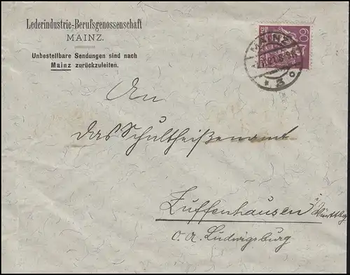 165 Freische Schmied 60 PF EF Bf Industriel du cuir-Verufsgenossenschaft MAINZ 7.11.21