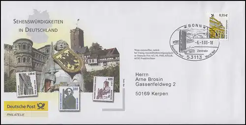 2300 SWK Vieux opéra Francfort EF bijoux-Bf. Monuments touristiques SSt BONN 6.1.03