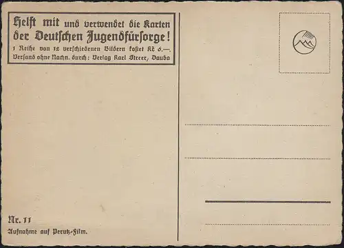 AK der Deutschen Jugendfürfürsprüfung Nr. 11 - Riez enfant, inutilisé, vers 1930