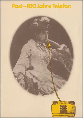 Post - 100 Jahre Telefon in Deutschland mit 947 Faltblatt-ETB ESSt BONN 13.10.77