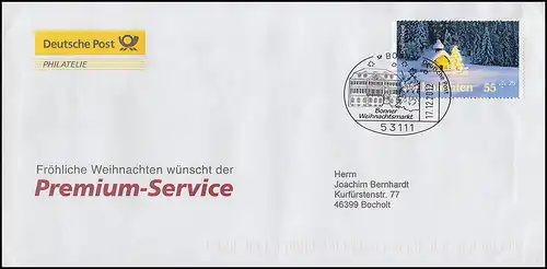 2961 Weihnachten Kapelle Brief Premium-Service SSt BONN Weihnachtsmarkt 17.12.12