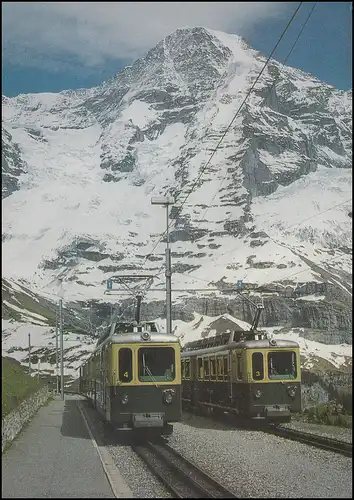 AK Elektro-Zahnradtriebwagen BDhe 4/4 Nr. 4+3, SSt MÜNCHEN Bahntag 8.9.01