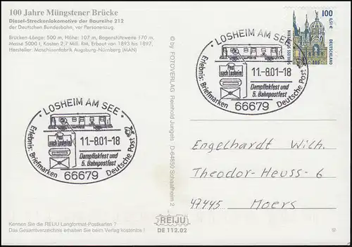 AK Diesel-Streckenlokomitive Baureihe 212, SSt LOSHEIM Dampflokfest 11.8.01