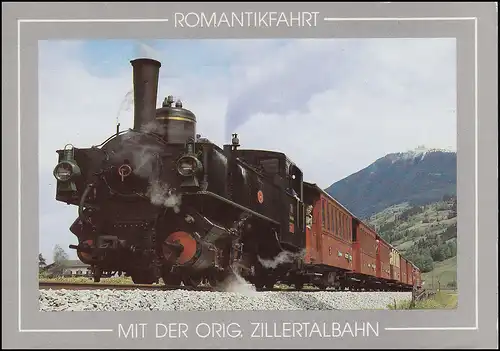 AK Original Zillertalbahn-Volet comme FDC avec 2339 ET-O MAYRHOFEN 30.3.01