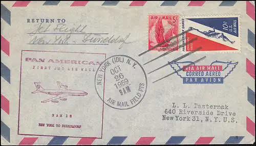 Erstflug PAN AMERIACAN New York - Düssledorf ab NEW YORK (IDL) N.Y. 26.10.1959