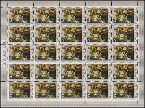 Rwanda: Pierre Paul Rubens - Peinture En route vers la crucifixion, Bogen des 25 ans