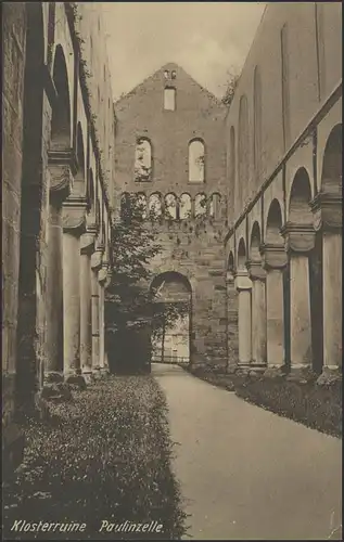 Carte de vue Ruine du monastère Paulincell, Gasthaus Menger Paulinnell 13.3.1914