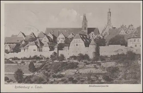 Carte de visite Rothenburg/Tauber: Stadtmauparti, ROTHENBURG 29.8.11 n. Bruxelles
