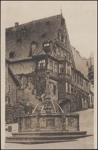 Ansichtskarte Haus Miltenberg mit Marktbrunnen, MILTENBERG 19.4.12 nach Würzburg