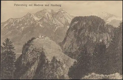 Bayern 5 Pf Ludwig EF Carte de vue Petersberg avec Madrom et Heuberg 10.7.19