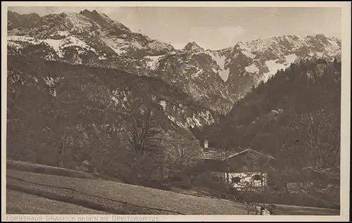 Bavière 15 Pf Ludwig Volksstaat AK Triertorspitze GARMISCH-PARTENKIRCHEN 11.10.19