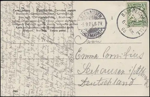 Carte de vue Bad Reichenhall - Honochsberg, EF 5 Pf. GADEN DE PÉCHÉ 3.9.05