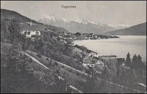 Carte de vue Tegensee EF TEGERNSEE 21.7.09 & Tampon de la marque Braustrüberl Tegernsee