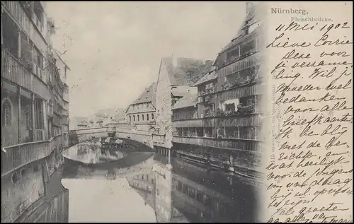 Carte de visite Nuremberg - Pont de la viande, EF NÜRNBERG 1 - 11.5.05 vers BEVERWIJK