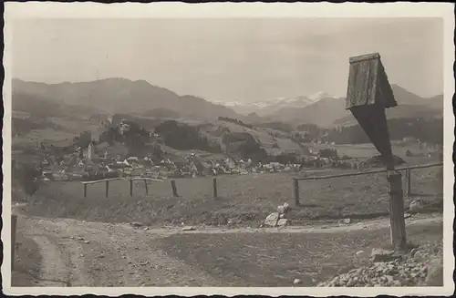 Poste St. Veit sur le nouveau marché sur carte de visite NOUVEAU MARCHE (OBERPF) 7.10.42