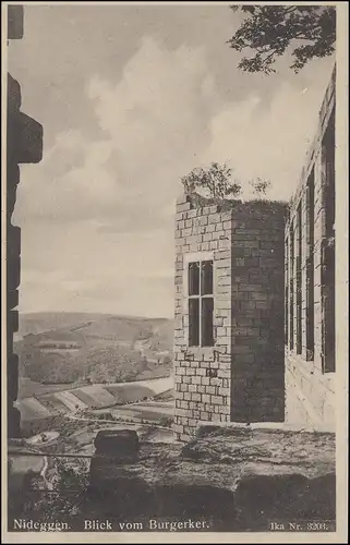 Carte de vue Eifel-Serie La belle Nideggen - Vue du Burgkerker. 17.5.32