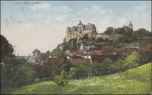 Ansichtskarte Burg Ranis / Thüringen, RANIS / KR. ZIEGENRÜCK 22.7.1924