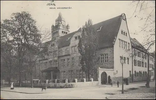 Carte de JENA Nouvelle Université 12.9.1910 en Suisse Temple T postporto