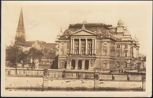 Carte de vue DDR Schwerin - Vue du château, 12.9.1953 à Amsterdam