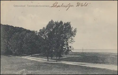 Carte de vue Scharbeutzer Wald, TIMMENDORFER STRAND (LÜBECKER BÜBET) 31.7.1908