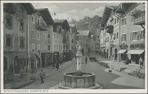 AK Berchtesgaden - Place du marché, GAGEN 5.8.36 selon Tübingen/Neckar