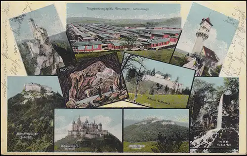 AK Munsingen et ses environs avec 9 vues, Münsingen AÜBÜTZ 9.9.1913