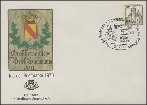 PU 108/56 Jour du timbre sans adresse, SSt Lüneburg facteur 1978