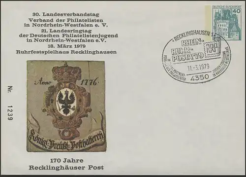PU 110/29 LV-Tag NRW Ruhrfestspielhaus Recklinghausen, SSt Rhein-Ruhr-Posta 1979