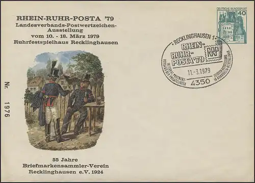 PU 110/28 RHEIN-RUHR-POSTA 1979 Ruhrfestspielhaus Recklinghausen, SSt 11.3.1979