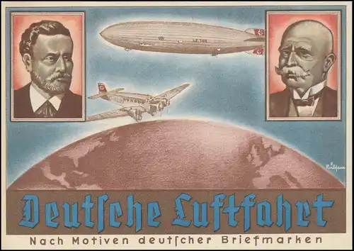 Sonder-AFS Olympia-Postwerzeicheh-Ausstellung DRESDEN 15.8.36 auf AK Luftfahrt
