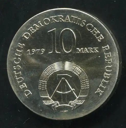 Gedenkmünze Ludwig Feuerbach 10 Mark von 1979, vorzügliche Erhaltung