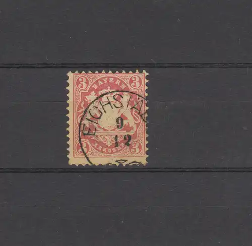 Bayern 23X Wappen 3 Kreuzer - Stempel 18aII Fingerhutstempel EICHSTÄDT 9.12.