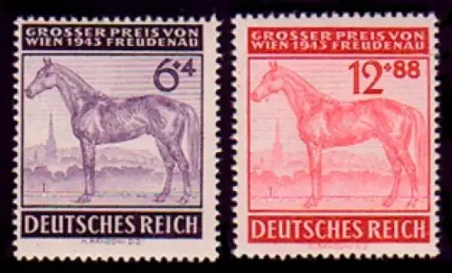 857-858 Großer Preis GP von Wien 1943 - Satz postfrisch **