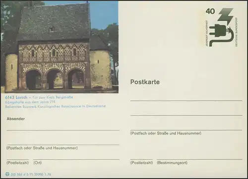 P120-d5/071 6143 Lorsch, Königshalle, **