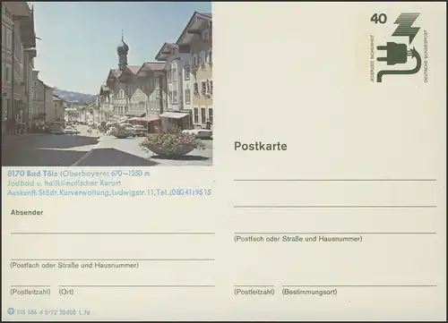 P120-d5/072 8170 Bad Tölz/Oberbayern, Ortsansicht, **