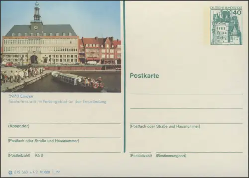P124-e1/002 2970 Emden, Stadtansicht, postfrisch **