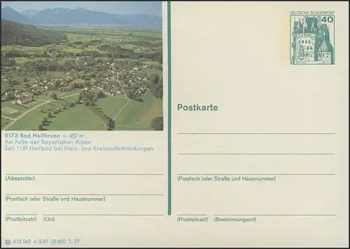 P124-e3/047 8173 Bad Heilbrunn, Luftaufnahme **