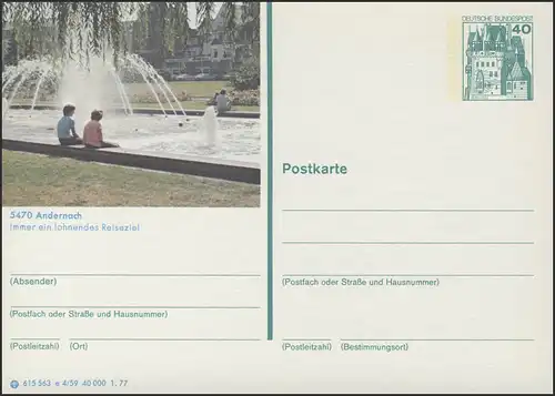 P124-e4/059 5470 Andernach, vue avec puits **