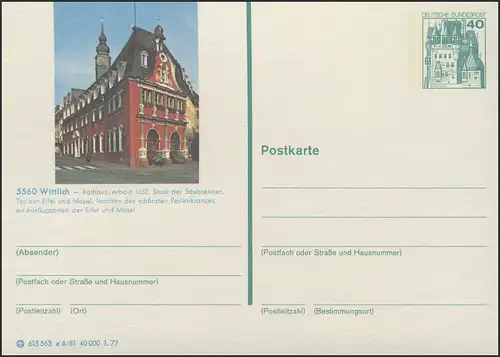 P124-e6/081 5560 Wittlich, Rathaus **