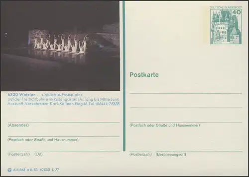 P124-e6/083 6330 Wetzlar, Freilichtbühne Rosengarten **