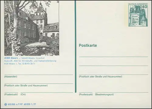 P124-e7/097 4130 Moers, Schloß: Innenhof **