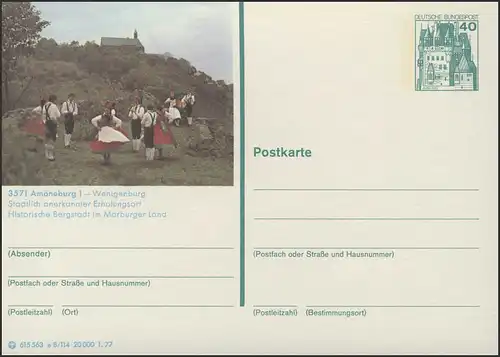 P124-e8/114 3571 Amöneburg, Trachtengruppe ** 