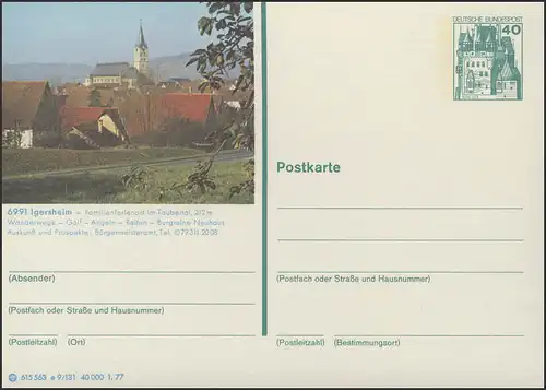 P124-e9/131 6991 Igersheim, Ortsansicht **