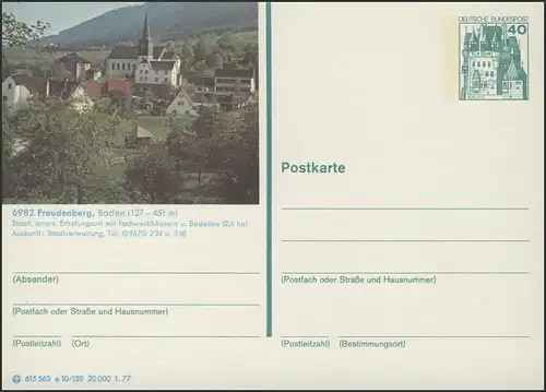 P124-e10/139 6982 Freudenberg, Ortsansicht **